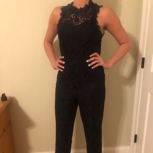 Navy blue lace jumpsuit